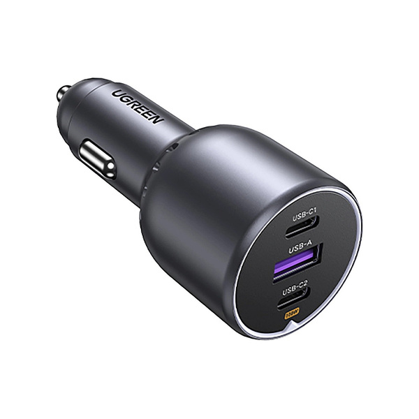 Zdjęcie produktu: Ładowarka samochodowa Ugreen EC705 130W 2x USB-C 1x USB-A - szara (35025)