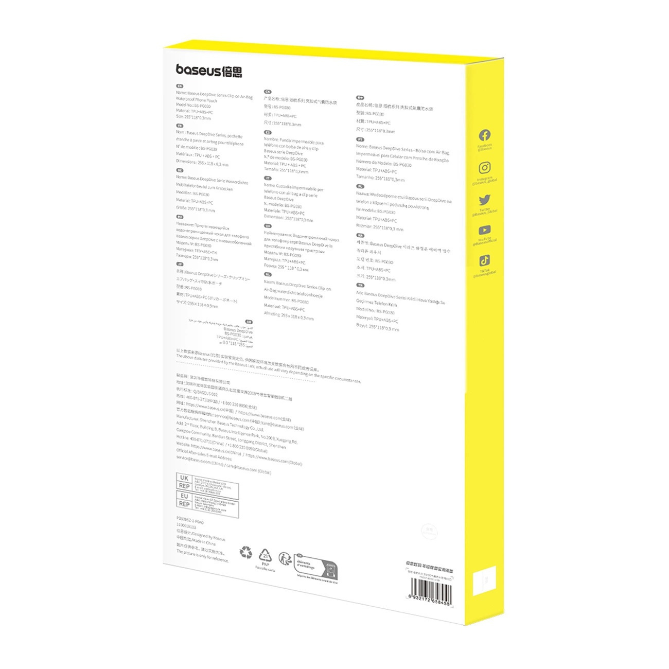 Pokrowiec wodoodporny etui na telefon Baseus DeepDive IPX8