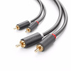 Kabel audio Ugreen AV104 (cinch) 2RCA (męski) / 2RCA (męski) 1m - szary (30747)