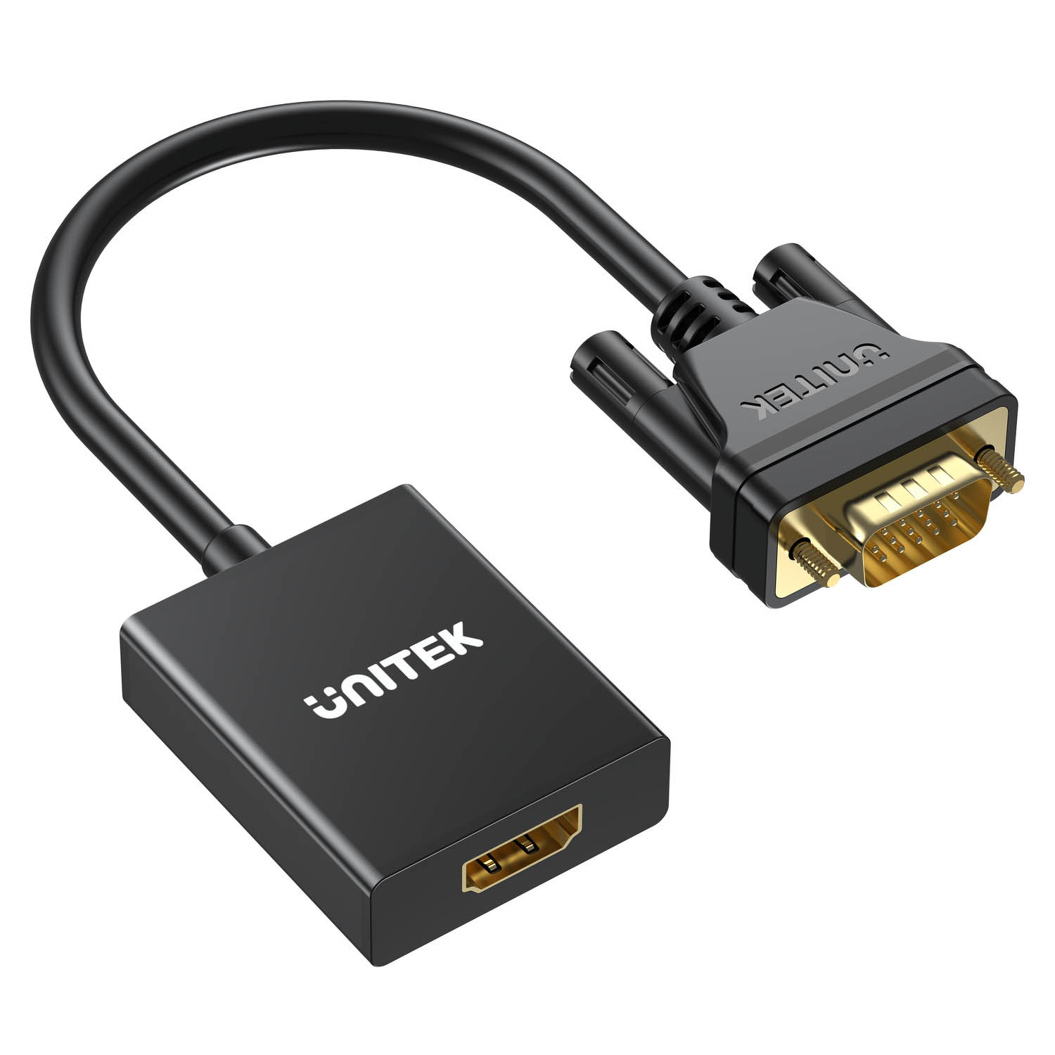 Adapter VGA + MiniJack AUDIO do HDMI FullHD Unitek 15cm