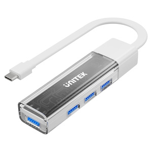 Miniatura produktu: Hub dwukierunkowy USB C/USB A 5Gbps, 4x USB A Unitek - biały (H1319AWH01)