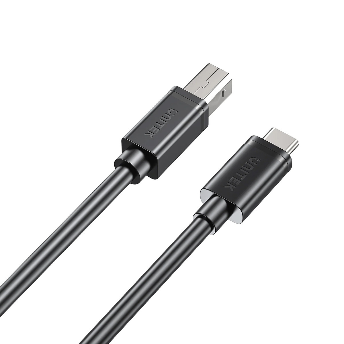 Kabel do drukarki USB C na USB B 2.0 czarny Unitek - 2m (C14140ABK03-2M)