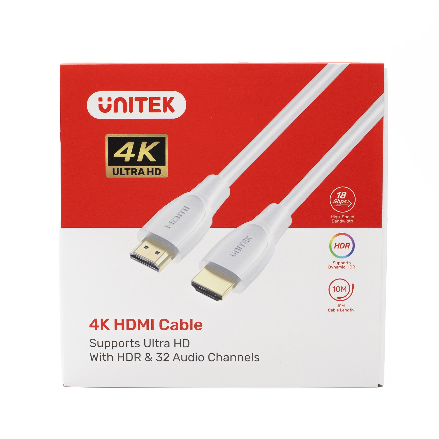 Kabel HDMI 2.0 Unitek 4K 10m - biały (C11090AWH01-10M)