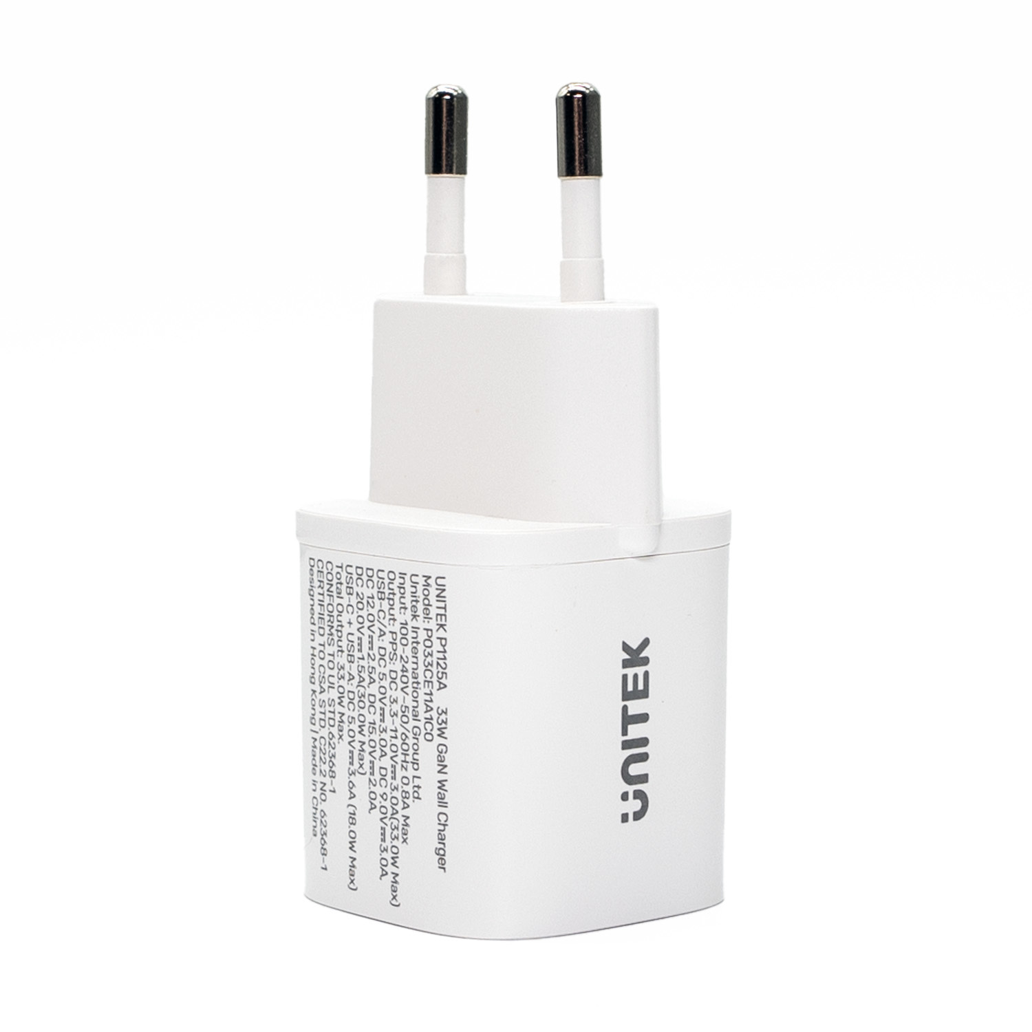 Ładowarka sieciowa, x USB-A 1x USB-C QC PC 3.0 33W Unitek - biała (P1125AWH01-EU)