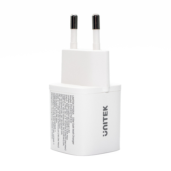 Zdjęcie produktu: Ładowarka sieciowa, x USB-A 1x USB-C QC PC 3.0 33W Unitek - biała (P1125AWH01-EU)