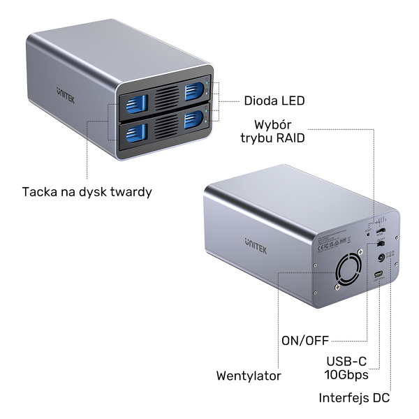 Zdjęcie produktu: Obudowa RAID do dysku SATA 2.5