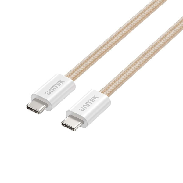 Zdjęcie produktu: Kabel w oplocie zwijany magnetycznie USB C PD 100W 1m - beżowy (C14141ACL01-1M)