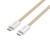 Miniatura zdjęcia: Kabel w oplocie zwijany magnetycznie USB C PD 100W 1m - beżowy (C14141ACL01-1M)