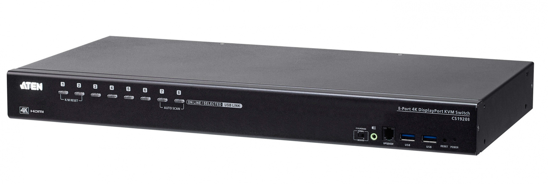 Zdjęcie produktu: ATEN Przełącznik KVM CS19208-AT-G 8-portowy USB 3.0 4K DisplayPort