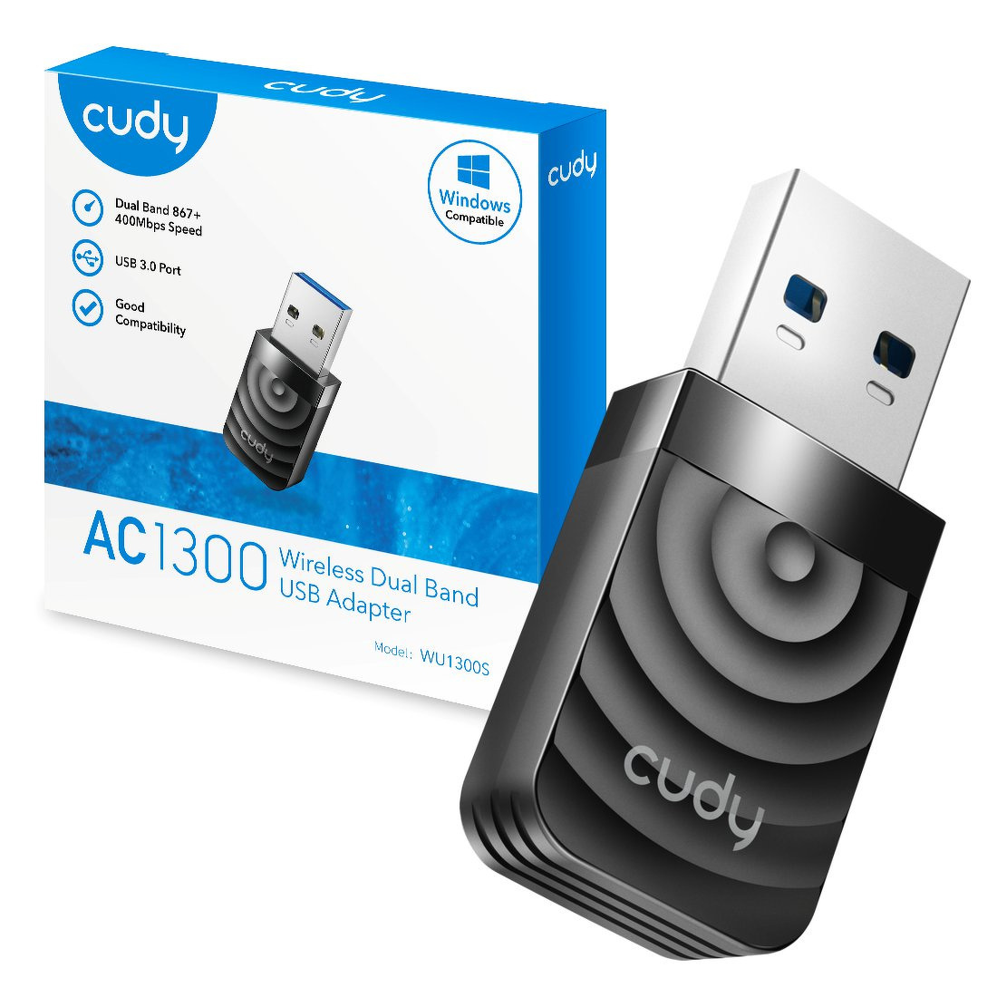 Karta sieciowa adapter CUDY WU1300S | WiFi 2,4G na USB