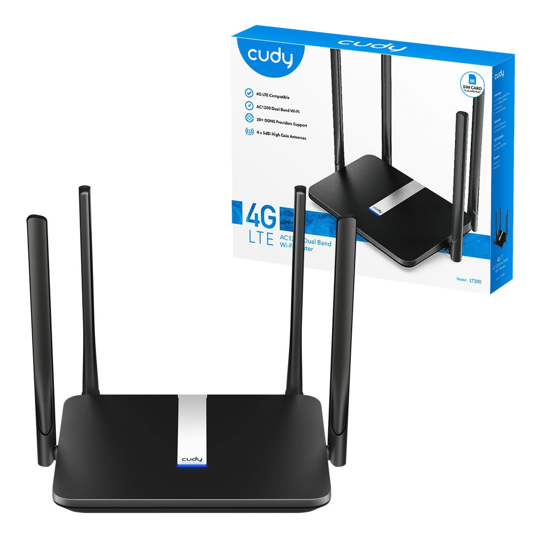 Router na karte SIM CUDY LT500_EU | Wi-Fi 5, 4G LTE, MESH