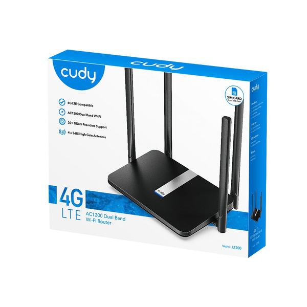 Zdjęcie produktu: Router na karte SIM CUDY LT500_EU | Wi-Fi 5, 4G LTE, MESH