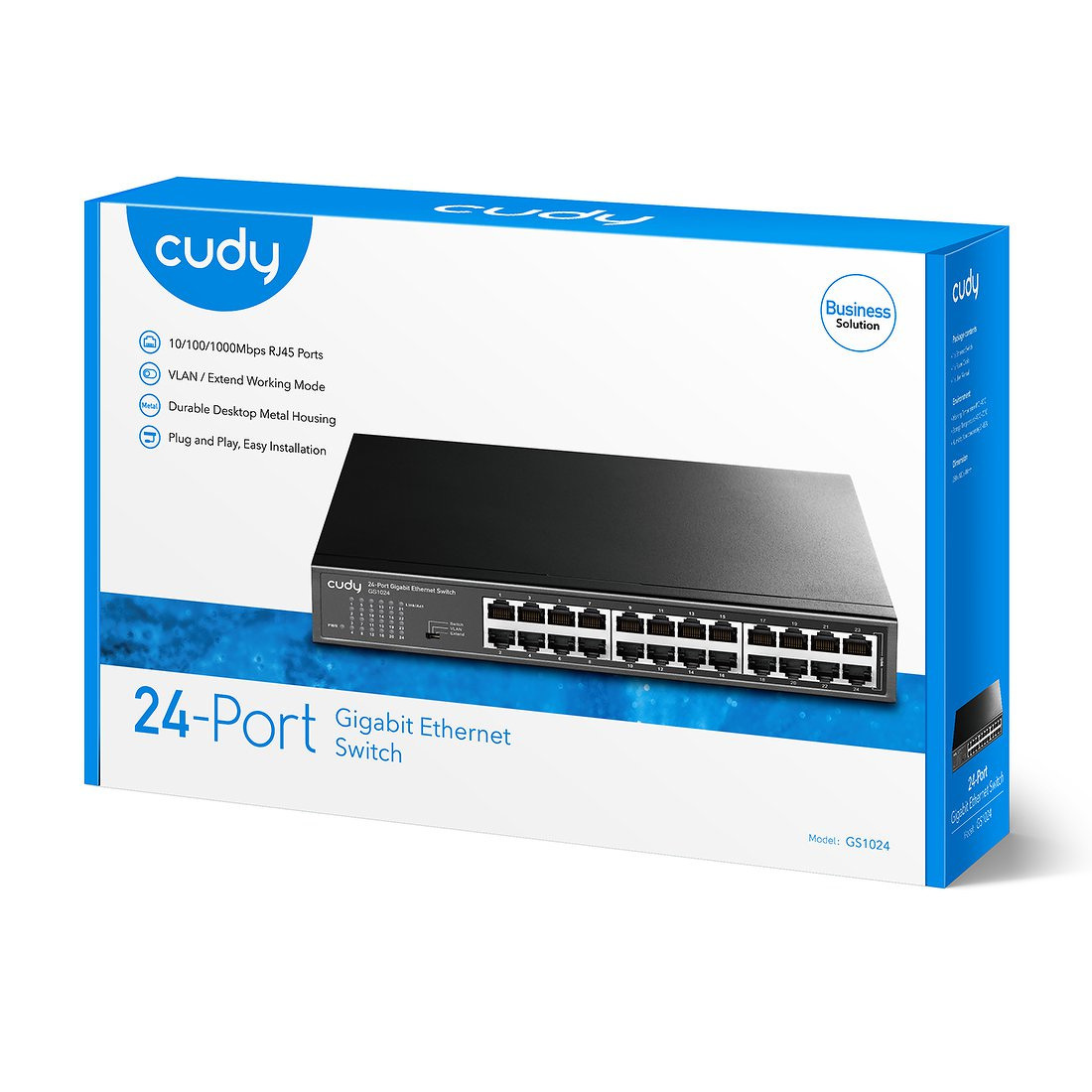 Przełącznik sieciowy switch CUDY GS1024 | 24-portowy, Gigabit, Metalowa obudowa