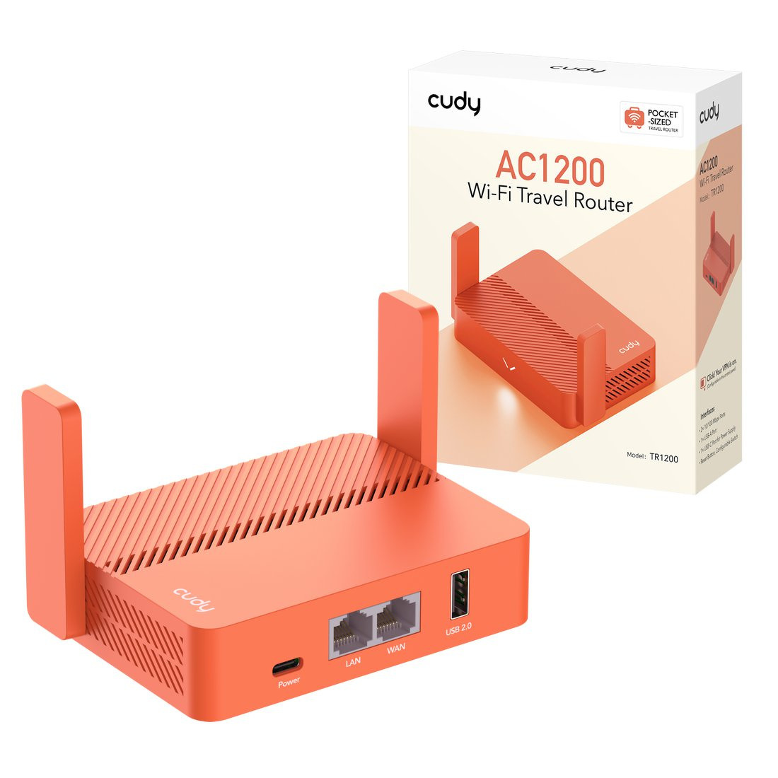 Router CUDY TR1200 | VPN, Wi-Fi 5, 2,4GHz/5GHz, USB, MESH