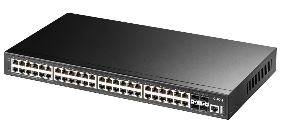 Przełącznik sieciowy switch CUDY GS5048S4 | 48-portowy, Gigabit, zarządzalny