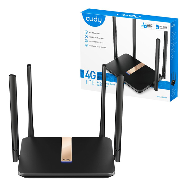 Zdjęcie produktu: Router na karte SIM CUDY LT500D_EU | Wi-Fi 5, 4G LTE, MESH