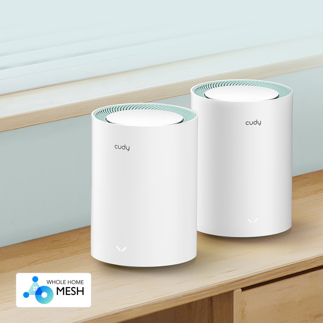 Mesh CUDY M1300(2-PACK) | WiFi 5, 2,4GHz/5GHz, Gigabit
