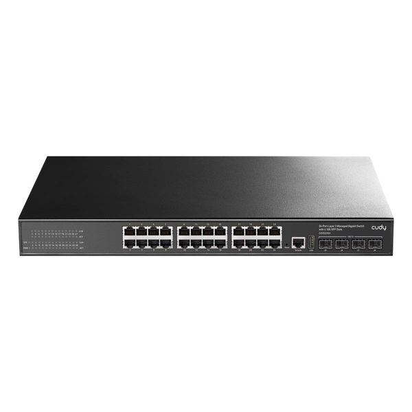 Zdjęcie produktu: Przełącznik sieciowy switch CUDY GS5024S4 | 24-portowy, Gigabit, zarządzalny Zdjęcie produktu: Przełącznik sieciowy switch CUDY GS5024S4 | 24-portowy, Gigabit, zarządzalny