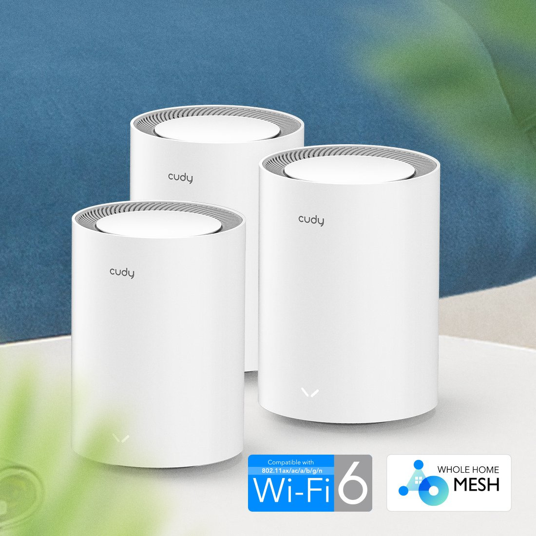 Mesh CUDY M1800(3-PACK) | WiFi 6, 2,4GHz/5GHz