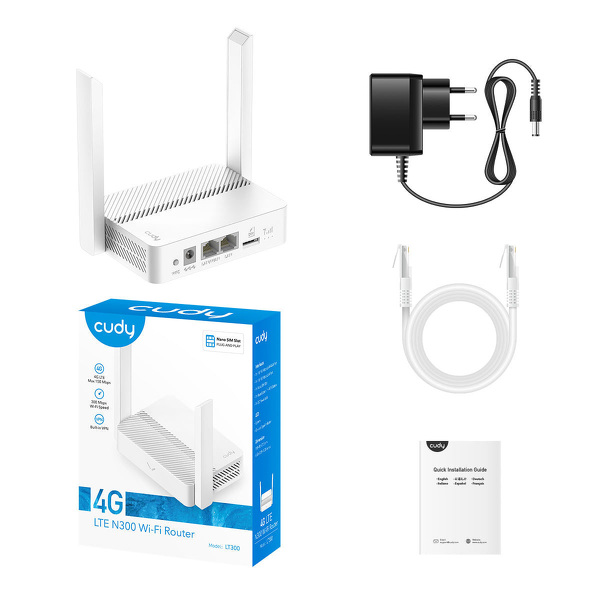 Zdjęcie produktu: Router na karte SIM CUDY LT300_EU | Wi-Fi 4, 4G LTE