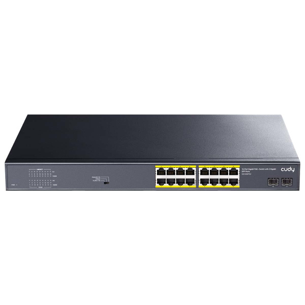 Zdjęcie produktu: Przełącznik sieciowy switch CUDY GS1020PS2 | 16-portowy, Gigabit, PoE+, 200W