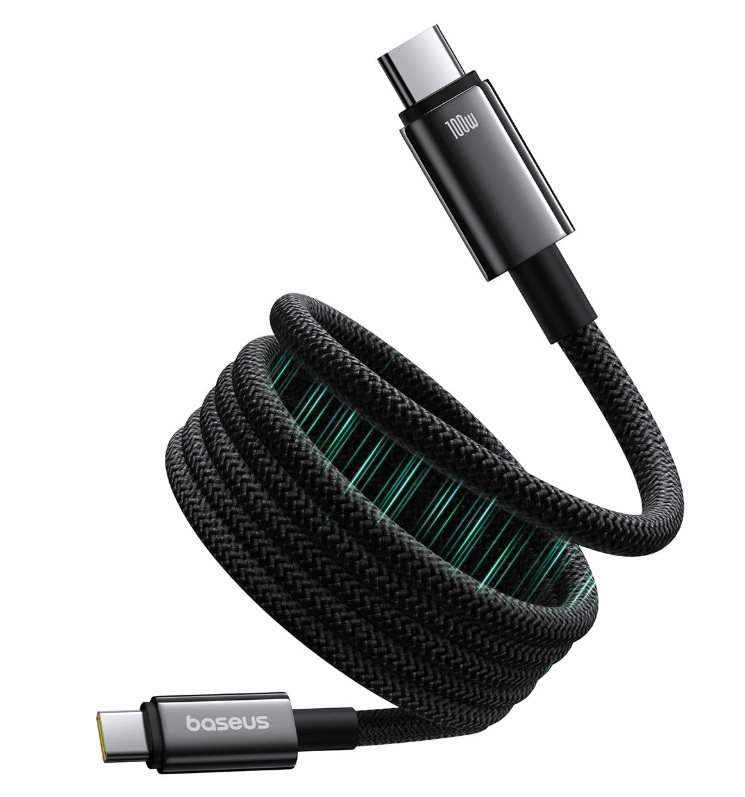 Kabel USB Typ-C-Typ-C 1m Baseus Tungsten 100W magnetyczny Kabel USB Typ-C-Typ-C 1m Baseus Tungsten 100W magnetyczny