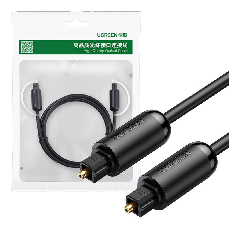 Kabel optyczny Toslink Audio Ugreen AV122 SPDIF 1m - czarny (70890)