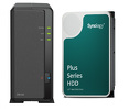 Serwer plików Synology DS124 1-bay, 1x Dysk Synology HAT3300-2T 2TB 256MB 5400 obr./min Bundle