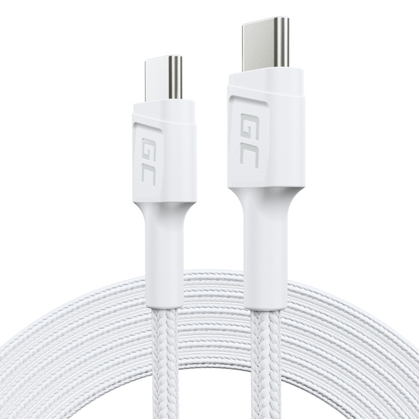 Zdjęcie produktu: Kabel Biały USB-C Typ C 2m Greencell PowerStream, Power Delivery 60W, Quick Charge 3.0