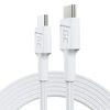 Miniatura zdjęcia: Kabel Biały USB-C Typ C 2m Greencell PowerStream, Power Delivery 60W, Quick Charge 3.0