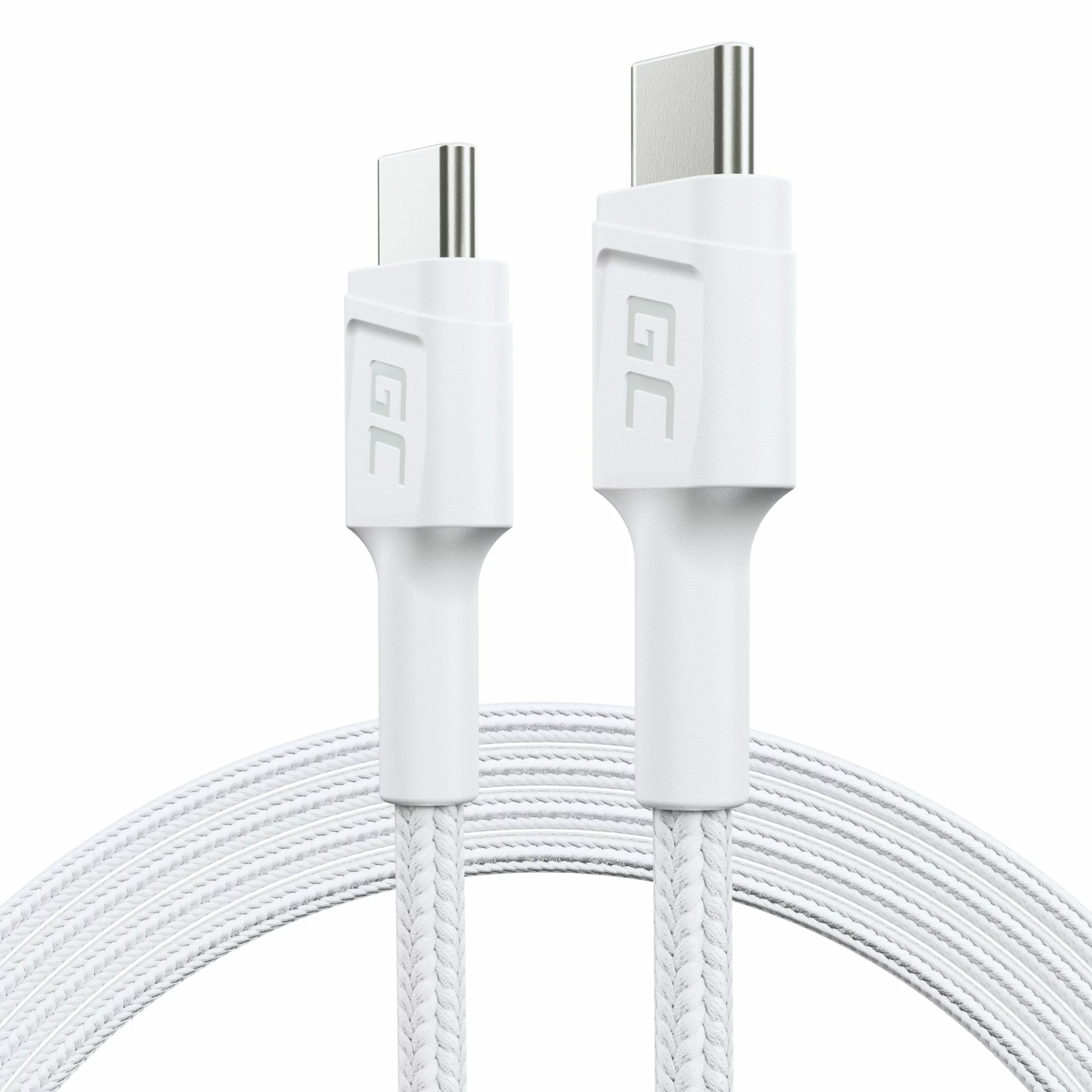 Kabel Biały USB-C Typ C 1,2m Greencell PowerStream, Power Delivery 60W, Quick Charge 3.0