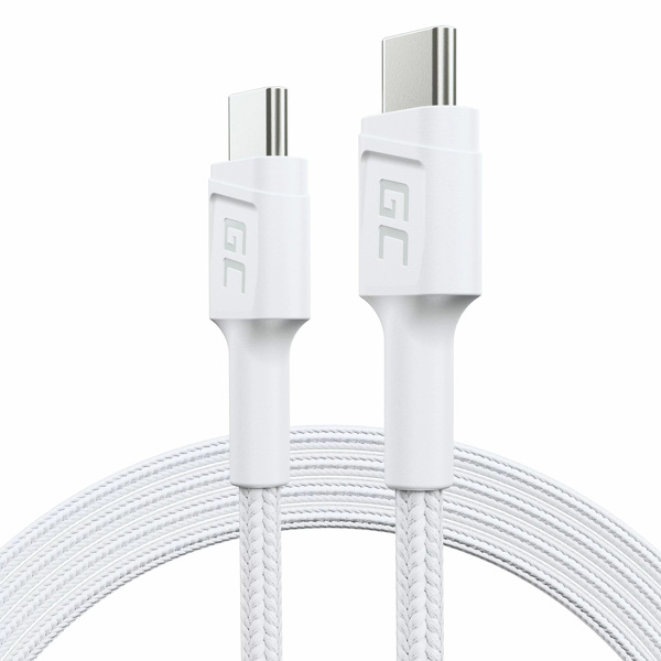 Zdjęcie produktu: Kabel Biały USB-C Typ C 1,2m Greencell PowerStream, Power Delivery 60W, Quick Charge 3.0