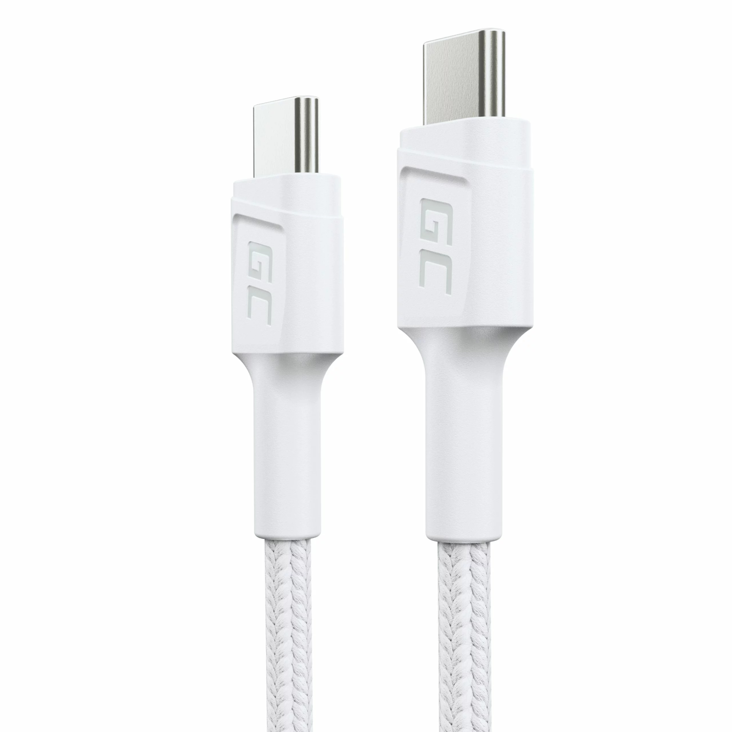 Kabel Biały USB-C Typ C 30cm Greencell PowerStream, Power Delivery 60W, Quick Charge 3.0
