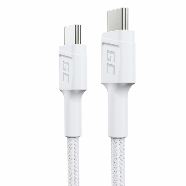 Zdjęcie produktu: Kabel Biały USB-C Typ C 30cm Greencell PowerStream, Power Delivery 60W, Quick Charge 3.0