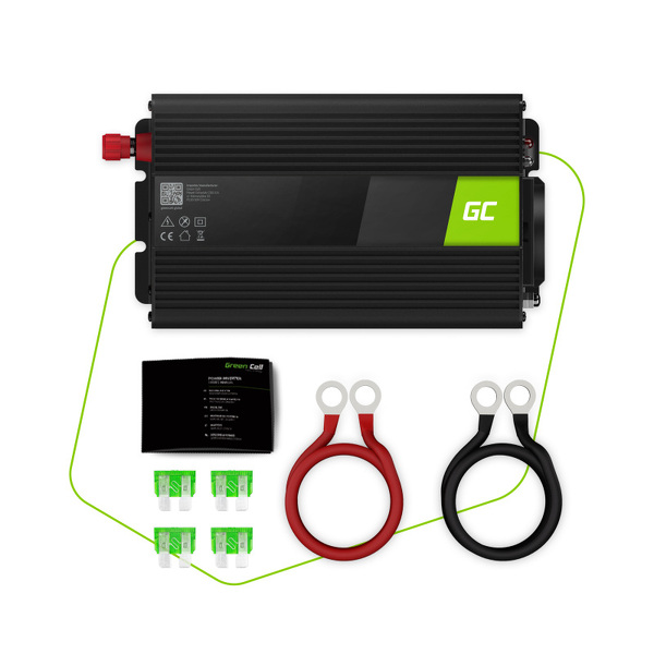Zdjęcie produktu: Przetwornica napięcia Inwerter Green Cell 12V na 230V 1000W/2000W Modyfikowana sinusoida Zdjęcie produktu: Przetwornica napięcia Inwerter Green Cell 12V na 230V 1000W/2000W Modyfikowana sinusoida