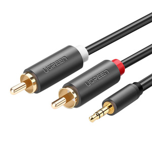 Miniatura produktu: Przewód audio 3,5 mm mini jack (męski) / 2RCA (męski) Ugreen AV102 - 3m (10512)