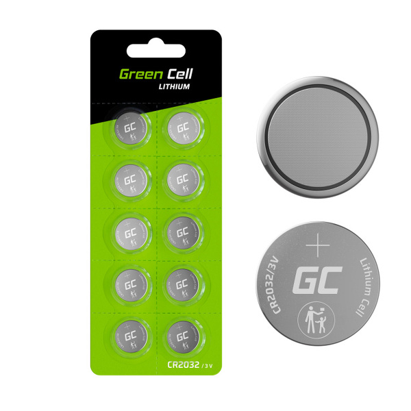 Zdjęcie produktu: Green Cell Blister 10x Bateria Litowa CR2032 3V 220mAh Guzikowa Pastylkowa