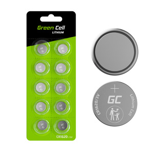 Miniatura produktu: Greencell Blister 10x Bateria Litowa CR1620 3V 70mAh Guzikowa Pastylkowa