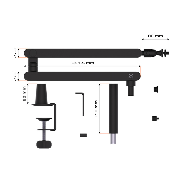 Zdjęcie produktu: Ramię mikrofonu Krux Arm 400 czarny (KRXH006)
