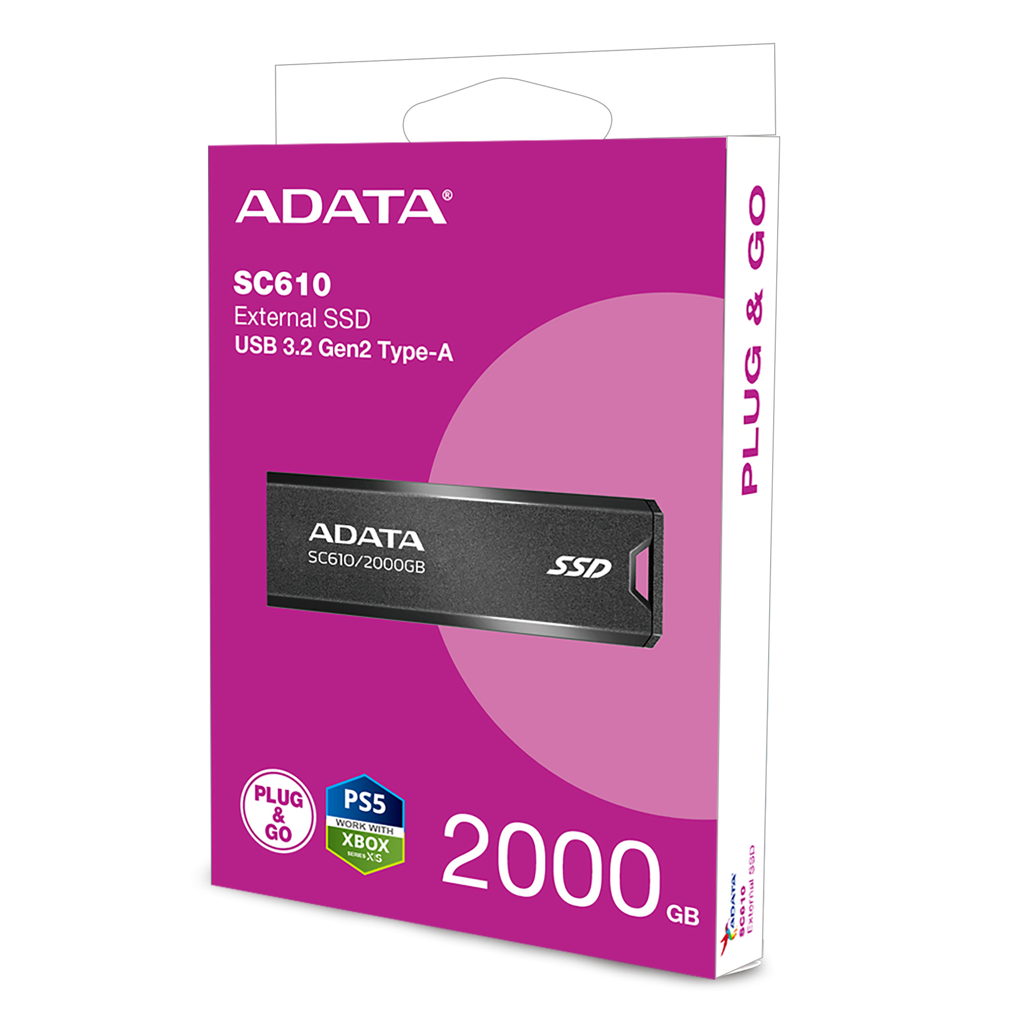 Dysk przenośny ADATA  SSD SC610 2TB USB3.2 Gen2