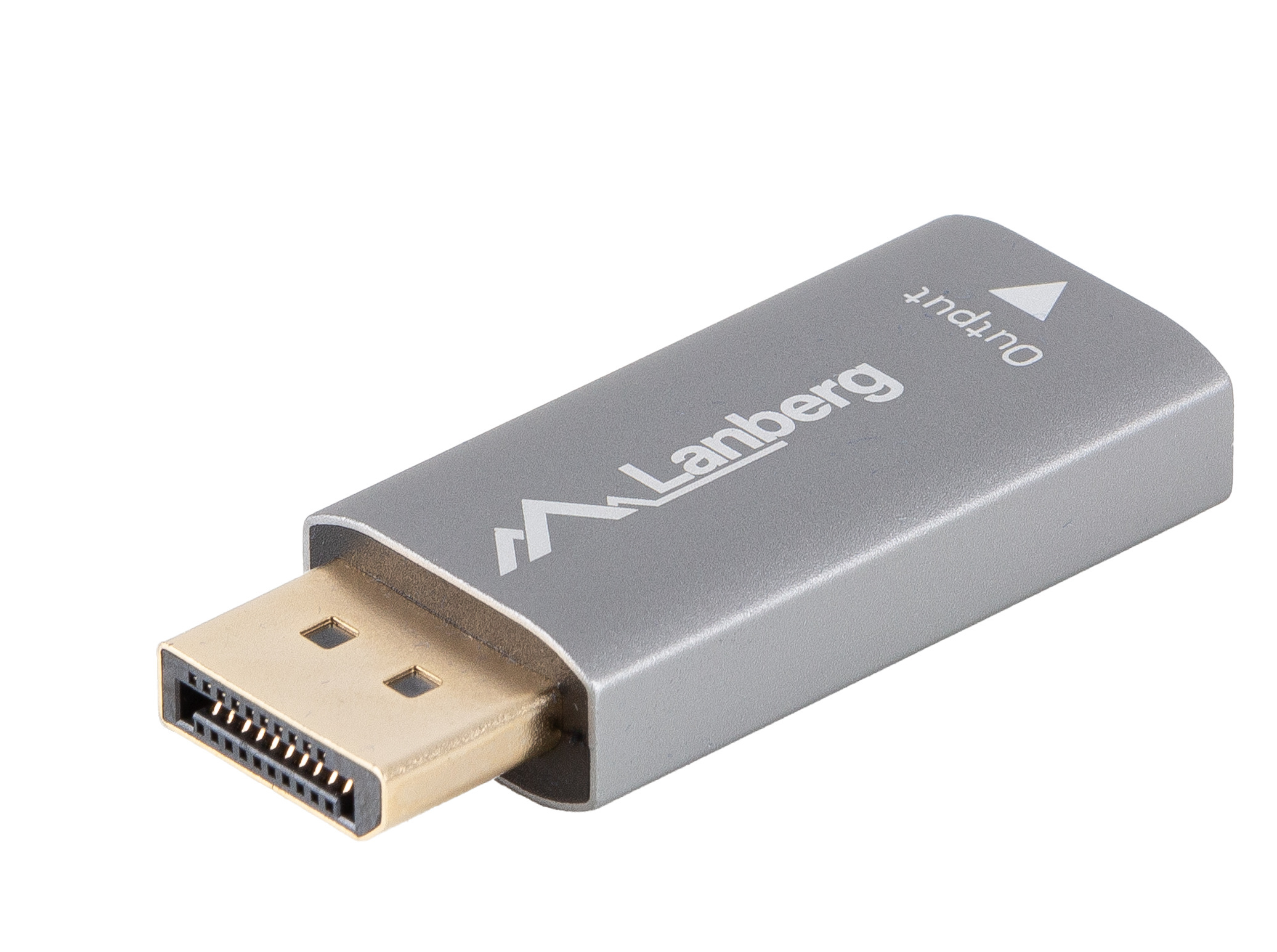 Adapter Displayport [M] 1.4 do HDMI [F] 2.1 8K@60Hz Lanberg - srebrny (AD-DP-HD-03)