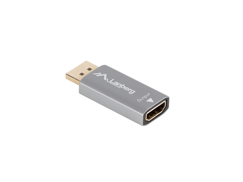 Zdjęcie produktu: Adapter Displayport [M] 1.4 do HDMI [F] 2.1 8K@60Hz Lanberg - srebrny (AD-DP-HD-03)