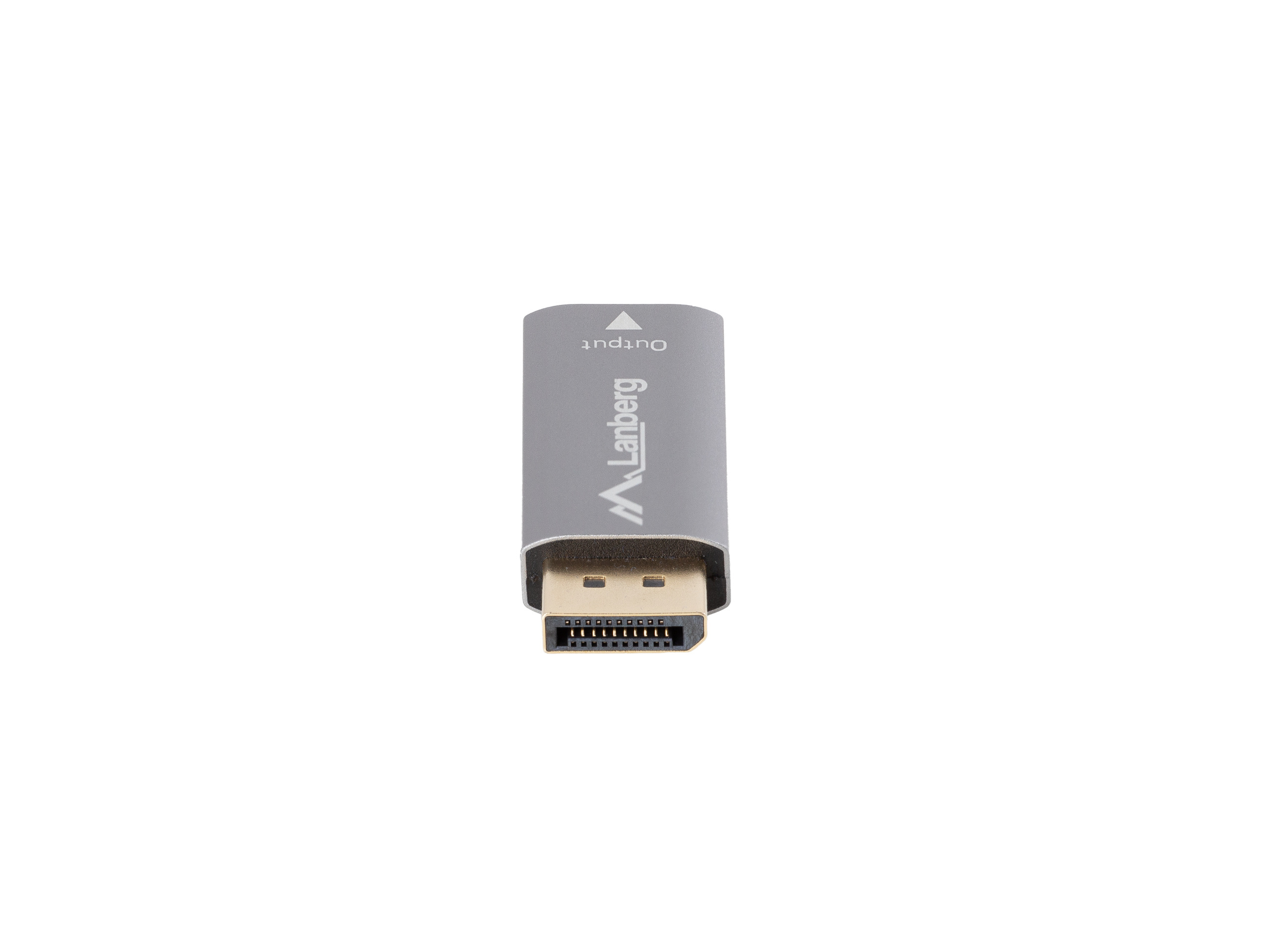 Adapter Displayport [M] 1.2 do HDMI [F] 2.0 4K@60Hz Lanberg - srebrny (AD-DP-HD-01)