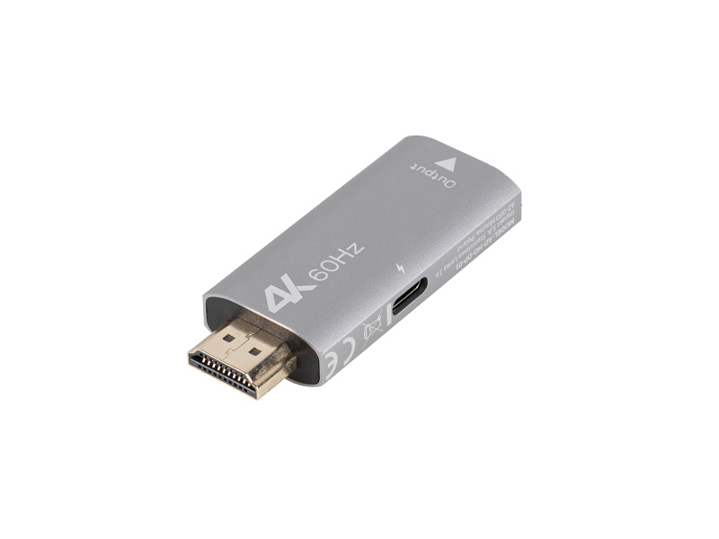 Zdjęcie produktu: Adapter HDMI [M] 2.0 do Displayport [F] 1.2 4K@60Hz Lanberg - srebrny (AD-HD-DP-01)