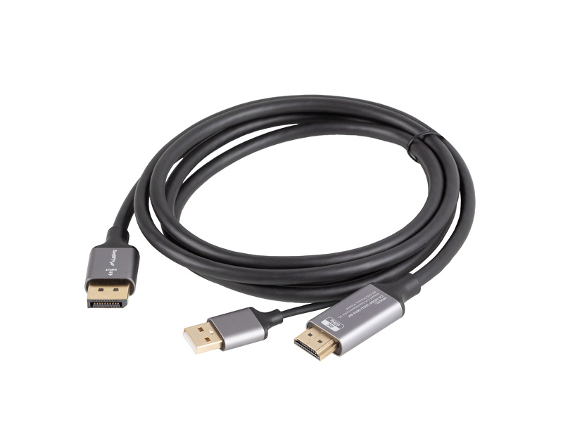 Zdjęcie produktu: Kabel HDMI 2.0 [M] do DisplayPort 1.2 [M] Lanberg 4K@60Hz - 1m (CA-HDDP-20CU-0010-BK)
