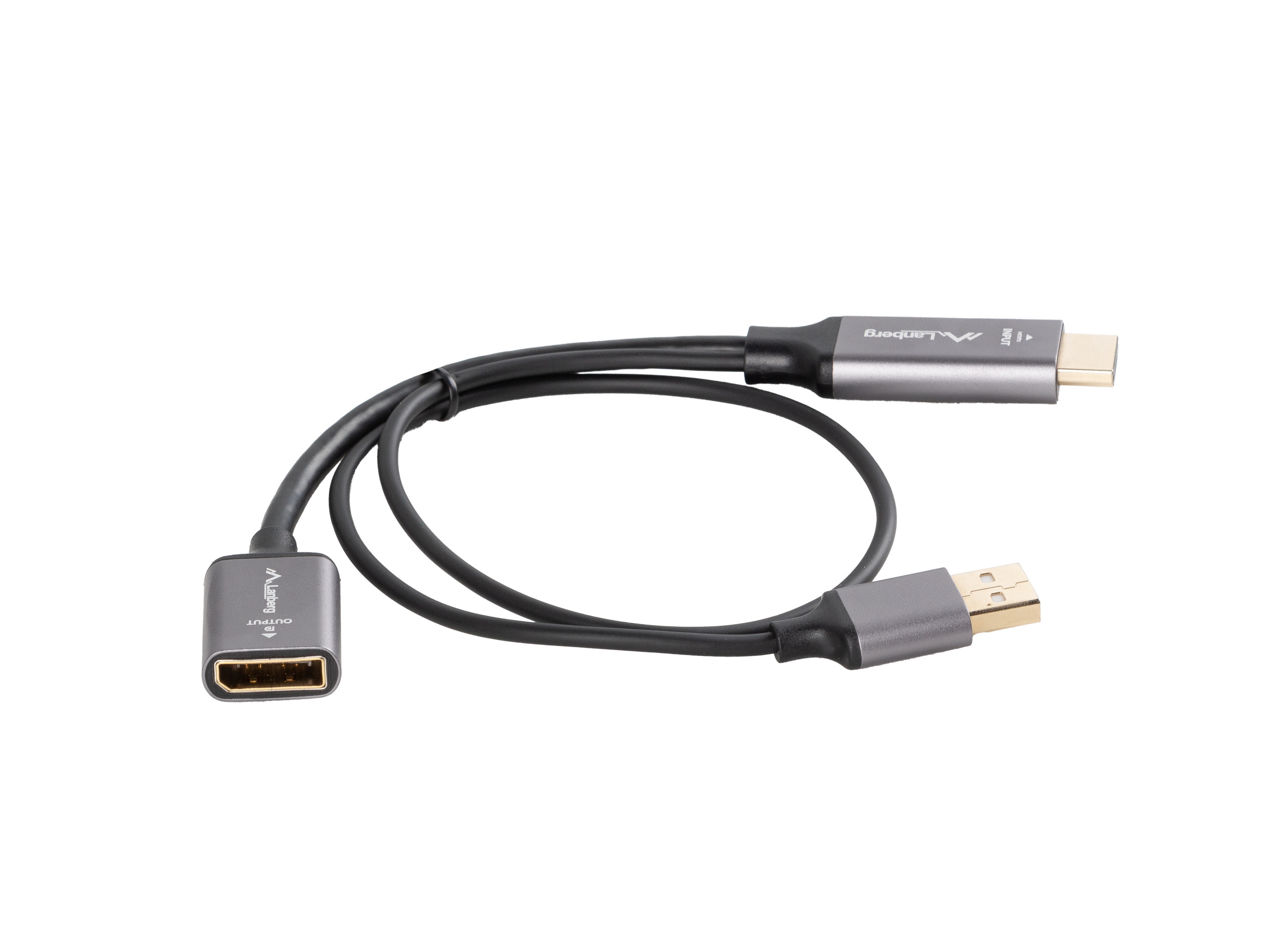 Adapter HDMI [M] 2.0 do Displayport 1.2 4K@60Hz 20cm