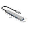 Miniatura zdjęcia: Hub USB TYP-C Orico 4 porty USB-A 3.1 Gen1 5 Gbps aluminiowy