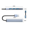 Miniatura zdjęcia: Hub USB 5Gbps 1xUSB-A 3.1, 3xUSB-A 2.0 ORICO aluminiowy