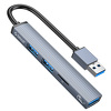 Hub USB-A 5Gbps 3*USB-A, microSD ORICO alumniowy