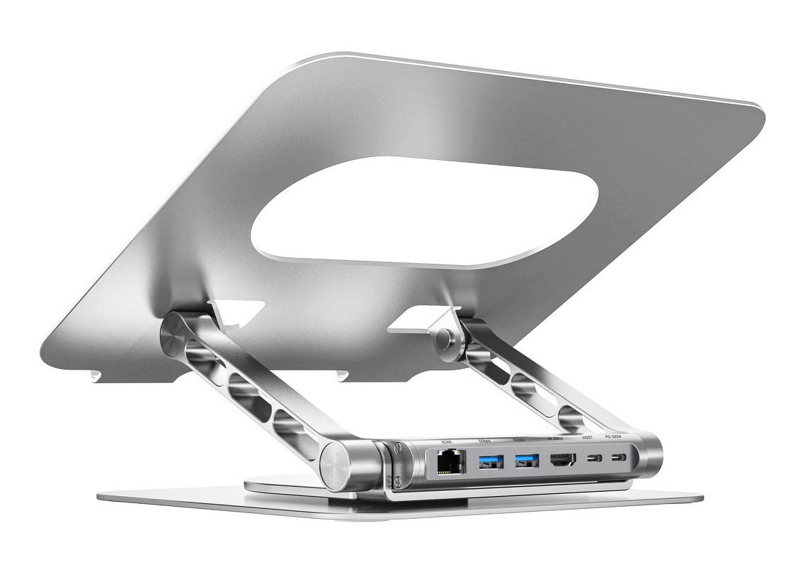 Podstawka pod laptop Unitek z odłączanym hubem USB-C HDMI 1,4, 4K PD 100W (D1109B01)